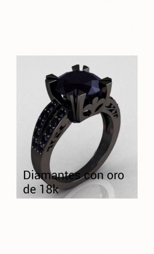 Vendo hermoso anillo de oro 14k con diamantes - Imagen 1