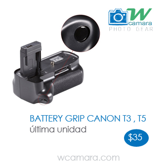 battery grip para camaras canon t3 t5 nuevo - Imagen 1