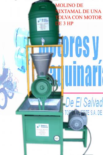 MOLINOS DE NIXTAMAL DE 1 TOLVAS CON MOTOR GAS - Imagen 2