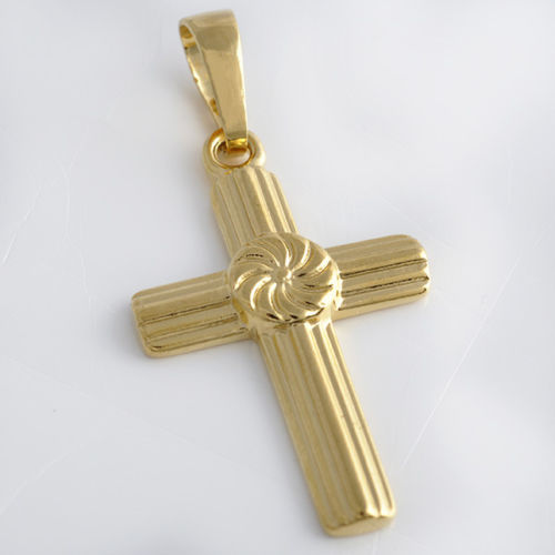 Preciosos dijes de cruz enchapados en oro 12 - Imagen 2