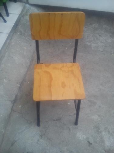 2 sillitas de metal y madera para niños 3 - Imagen 1