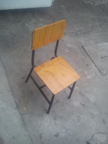 2 sillitas de metal y madera para niños 3 - Imagen 2