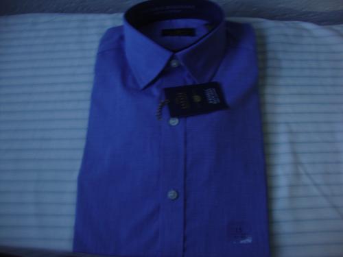 Vendo elegante camisa de vestir azul manga la - Imagen 2