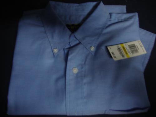 Camisa de vestir azul manga larga para hombre - Imagen 2