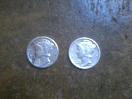 vendo estas monedas antiguas americanas de 10 - Imagen 1