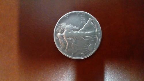 moneda de medio dollar de USA antigua del a - Imagen 2