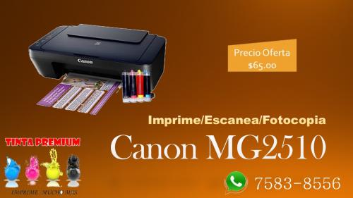Canon Pixma MG2510 Con Sistema de Tinta Conti - Imagen 1