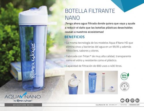 Botella Filtrante Aqua Nano BENEFICIOS La mis - Imagen 1