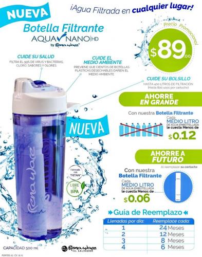 Botella Filtrante Aqua Nano BENEFICIOS La mis - Imagen 1