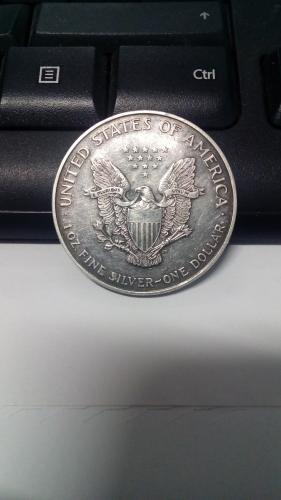 Moneda de dolar una Onza de plata pura en bu - Imagen 2