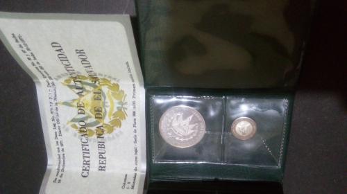 SET de monedas de plata de El Salvador una d - Imagen 2
