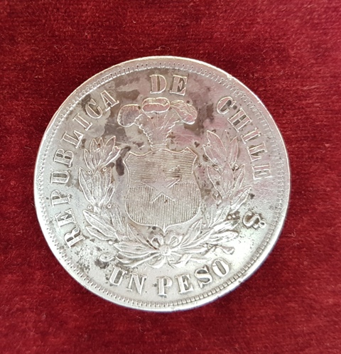 Vendo moneda antigua de Chile de 1884 plata  - Imagen 2