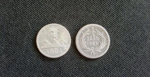 Vendo monedas 1/4 Real de Guatemala de 1869 y - Imagen 1