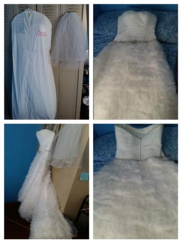 vestido de novia estilo imperial talla 10 +ve - Imagen 3