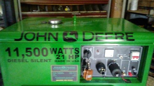 Diesel John Deere generador 11500 watts 21 hp - Imagen 1
