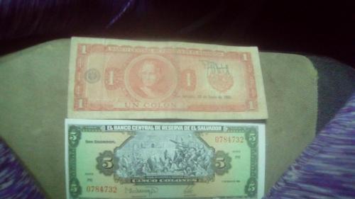 Vendo monedas y billetes de COLON salvadoreñ - Imagen 1
