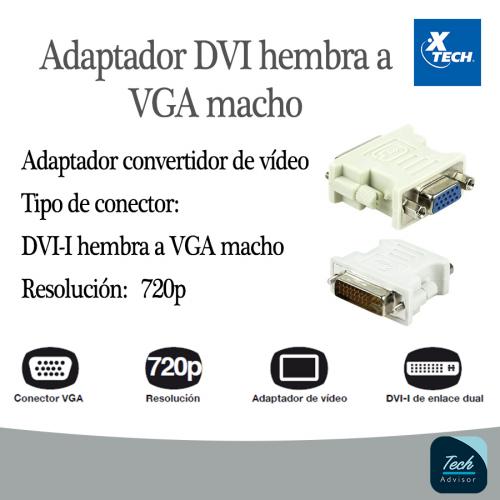 Tech Advisor SV Adaptador DVI a VGA a 10 nue - Imagen 1