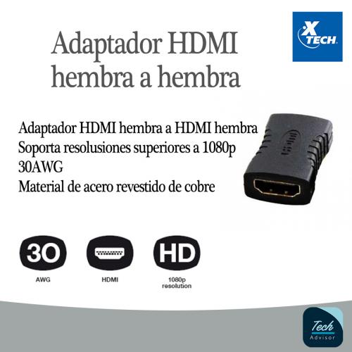 Tech Advisor SV Adaptador HDMI hembra a hembr - Imagen 1