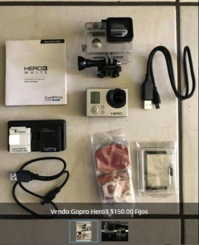 Vendo 150 FIJOS GoPro Hero3 White Entrego co - Imagen 1