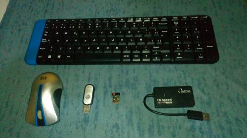 teclados inalambricos y mouse con sus usb  y  - Imagen 1