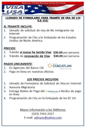 Asesoria para obtener visa USA Llenado de fo - Imagen 1