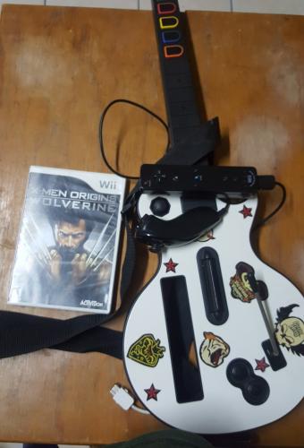 Nintenfo Wii Control + guitarra + juego Todo - Imagen 1