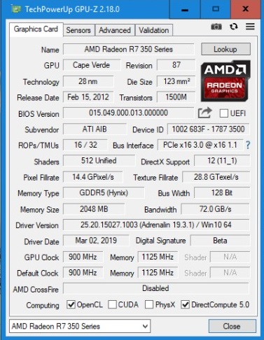Vendo AMD R7 350 2gb gddr5 en 70 est en p - Imagen 3