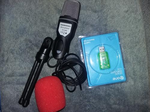 Vendo microfono Soonhua SH666 y USB audio so - Imagen 1