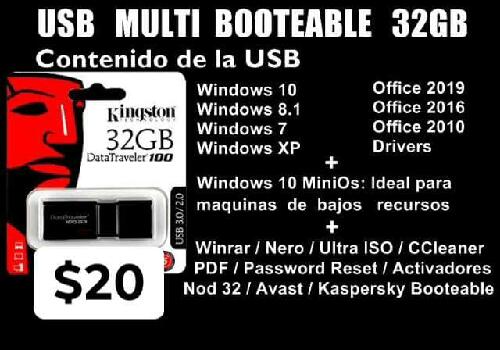 USB DE INSTALACION MULTI BOOTEABLE / WINDOWS  - Imagen 3