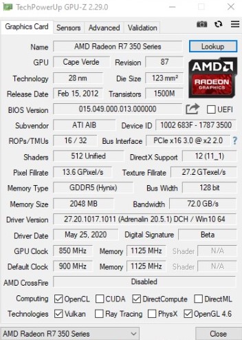 GPU AMD R7 350 2GB GDDR5 Vendo tarjeta grfi - Imagen 3