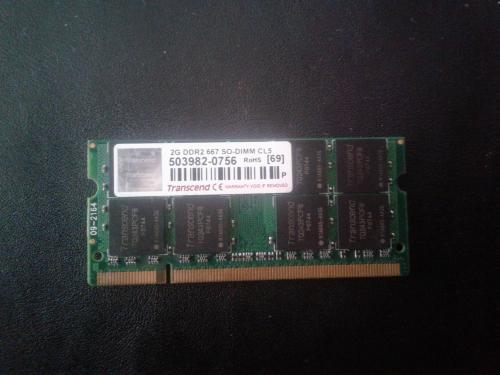 Vendo memorias Ram: 1 DDR2 laptop 2GB 8 3 - Imagen 1