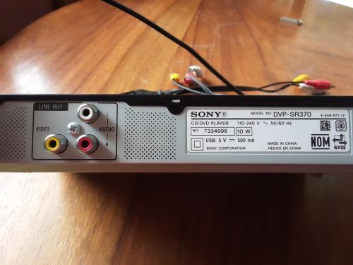 DVD SONY Modelo: DVPSR370 puerto USB Cables  - Imagen 2