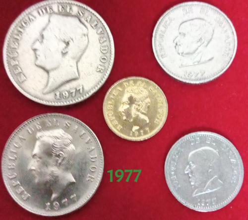 Juego de Monedas de 1977 De las viejas Pero - Imagen 1