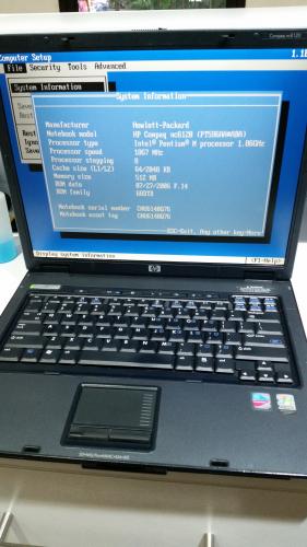 Laptop Hp NC6120 Pentium pantalla 15