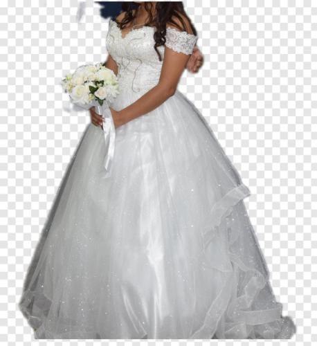 Vendo vestido de novia con su velo y fustan t - Imagen 2
