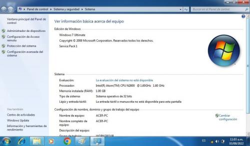 Vendo en 50 mini laptop Acer d270 detalle de - Imagen 2