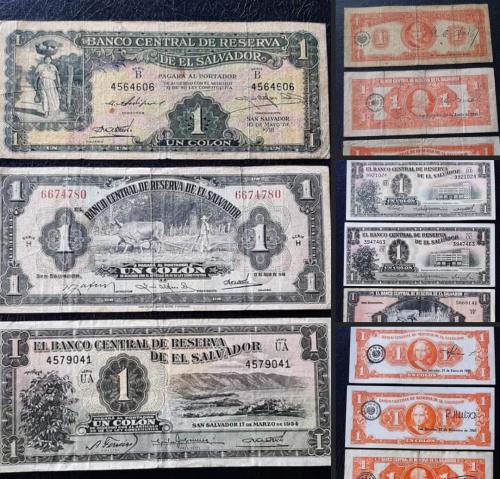 Compro billetes antiguos de El Salvador y mon - Imagen 1