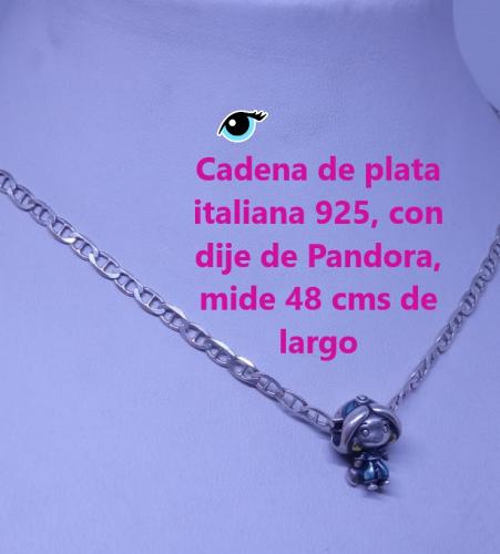 En merliot vendo cadena de plata italiana con - Imagen 1