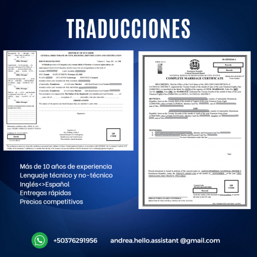 TRADUCCIONES migratorias legales etc Con m - Imagen 1