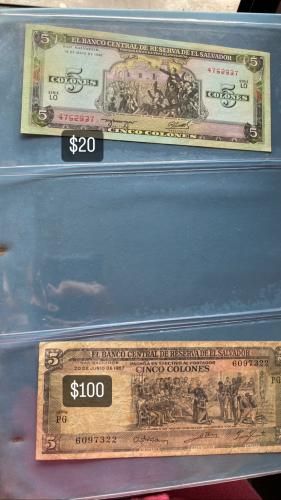Vendo billetes salvadoreños Colones a buenos - Imagen 1